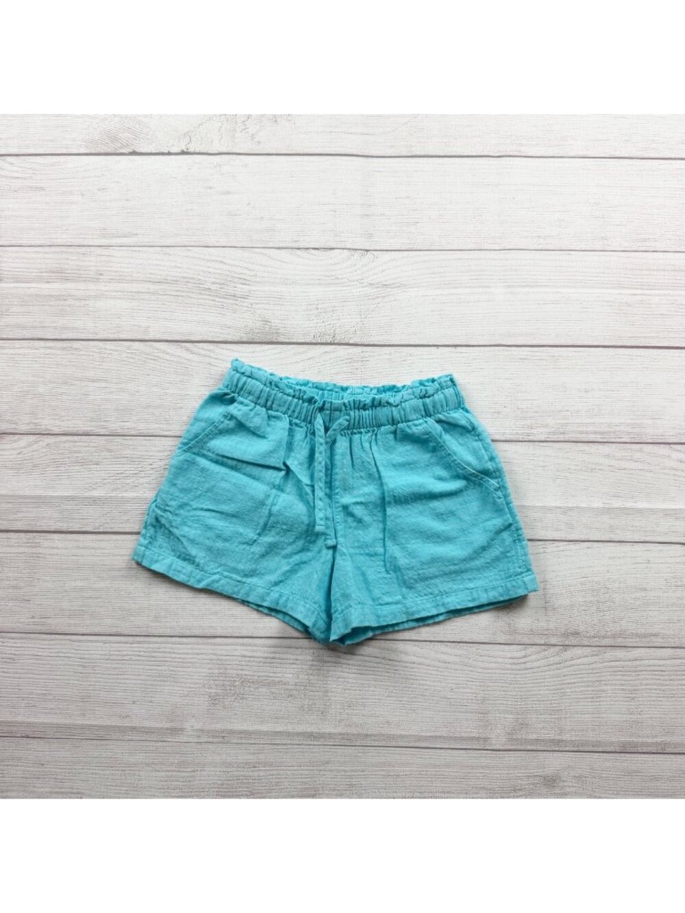Cat & Jack Girls Turquoise Elastic Waist Drawstring Shorts M 8